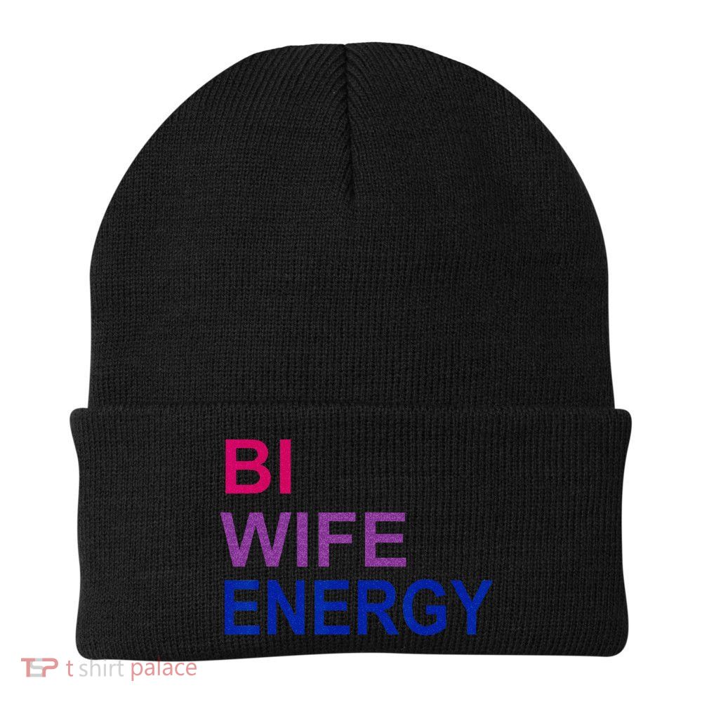 Bi Wife Energy Bisexual Bi Pride Beanie