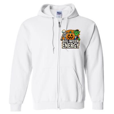 Big Ween Energy Halloween Funny Full Zip Hoodie