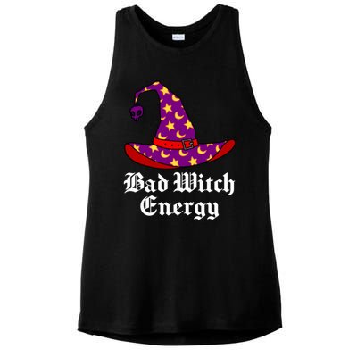 Bad Witch Energy Salem Witches Hat Halloween Spells Potions Cool Gift Ladies PosiCharge Tri-Blend Wicking Tank