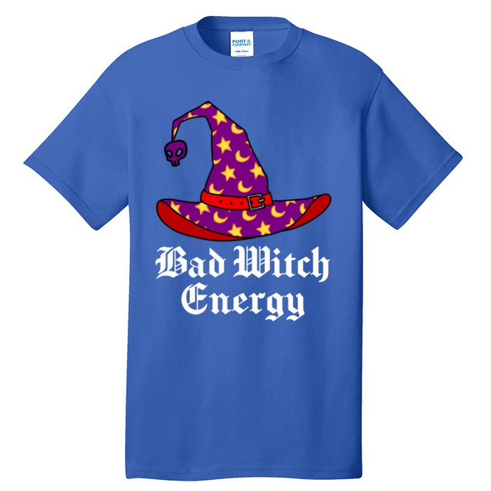 Bad Witch Energy Salem Witches Hat Halloween Spells Potions Cool Gift Tall T-Shirt