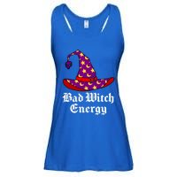 Bad Witch Energy Salem Witches Hat Halloween Spells Potions Cool Gift Ladies Essential Flowy Tank