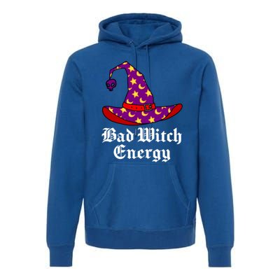 Bad Witch Energy Salem Witches Hat Halloween Spells Potions Cool Gift Premium Hoodie