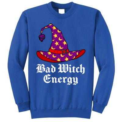 Bad Witch Energy Salem Witches Hat Halloween Spells Potions Cool Gift Tall Sweatshirt