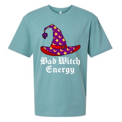 Bad Witch Energy Salem Witches Hat Halloween Spells Potions Cool Gift Sueded Cloud Jersey T-Shirt