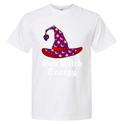 Bad Witch Energy Salem Witches Hat Halloween Spells Potions Cool Gift Garment-Dyed Heavyweight T-Shirt