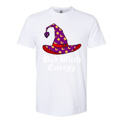 Bad Witch Energy Salem Witches Hat Halloween Spells Potions Cool Gift Softstyle® CVC T-Shirt