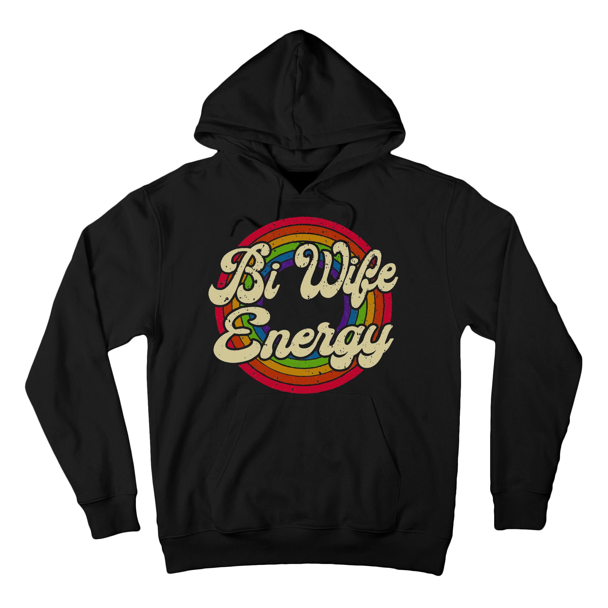 Bi Wife Energy LGBTQ Retro Vintage Tall Hoodie