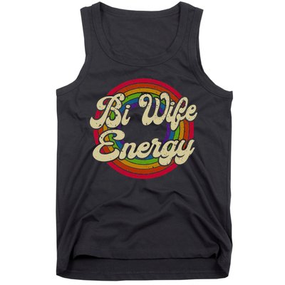 Bi Wife Energy LGBTQ Retro Vintage Tank Top