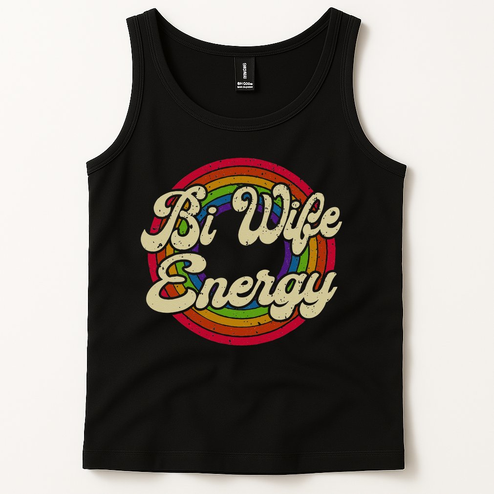 Bi Wife Energy LGBTQ Retro Vintage Tank Top
