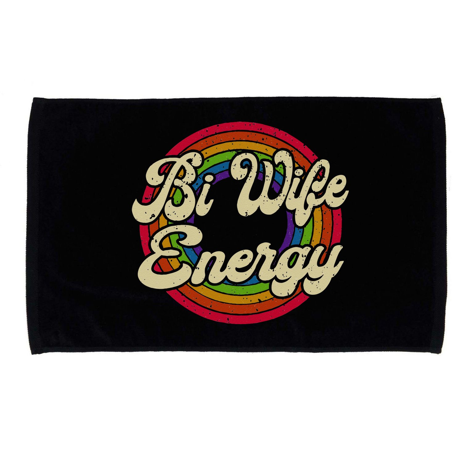 Bi Wife Energy LGBTQ Retro Vintage Microfiber Hand Towel