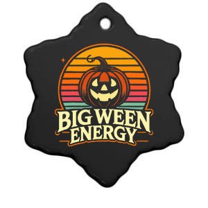 Big Ween Energy Carved Pumpkins Ceramic Star Ornament