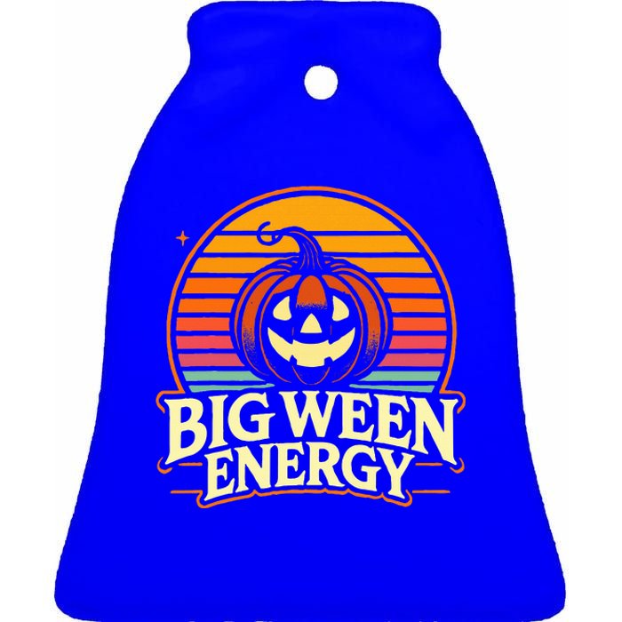 Big Ween Energy Carved Pumpkins Ceramic Bell Ornament