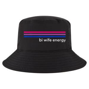 Bi Wife Energy Bisexual Pride Flag Bisexuality LGBTQ Cool Comfort Performance Bucket Hat