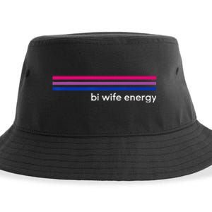 Bi Wife Energy Bisexual Pride Flag Bisexuality LGBTQ Sustainable Bucket Hat