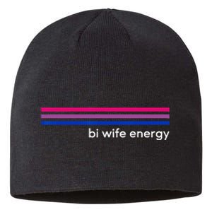 Bi Wife Energy Bisexual Pride Flag Bisexuality LGBTQ Sustainable Beanie