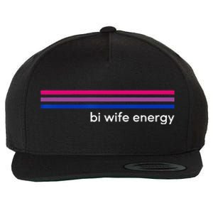 Bi Wife Energy Bisexual Pride Flag Bisexuality LGBTQ Wool Snapback Cap