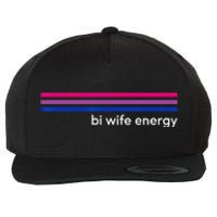 Bi Wife Energy Bisexual Pride Flag Bisexuality LGBTQ Wool Snapback Cap