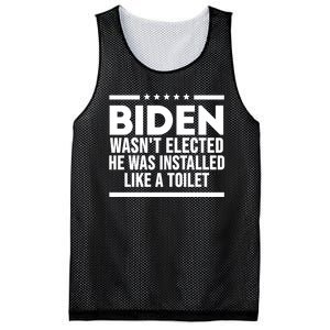 Biden Wasn’t Elected He Was Installed Like A Toilet Mesh Reversible Basketball Jersey Tank