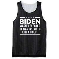 Biden Wasn’t Elected He Was Installed Like A Toilet Mesh Reversible Basketball Jersey Tank