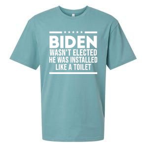 Biden Wasn’t Elected He Was Installed Like A Toilet Sueded Cloud Jersey T-Shirt