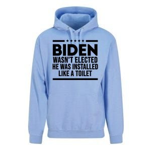 Biden Wasn’t Elected He Was Installed Like A Toilet Unisex Surf Hoodie