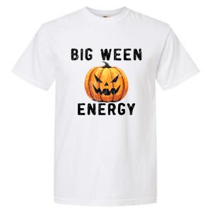 Big Ween Energy Spooky Pumpkin Face Halloween Garment-Dyed Heavyweight T-Shirt