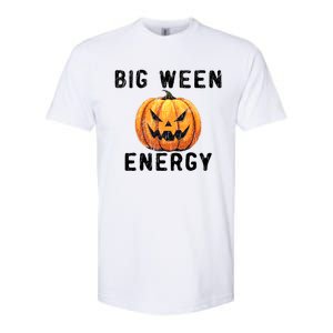 Big Ween Energy Spooky Pumpkin Face Halloween Softstyle CVC T-Shirt