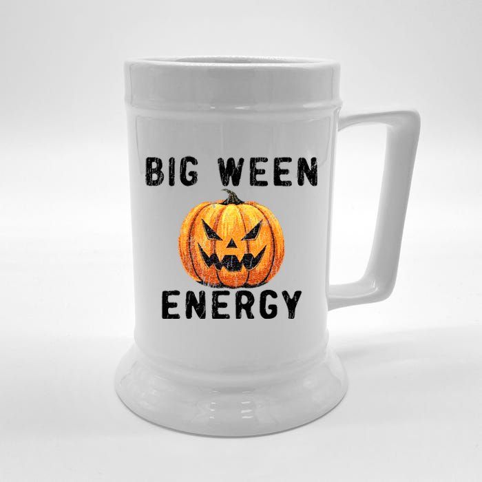 Big Ween Energy Spooky Pumpkin Face Halloween Beer Stein