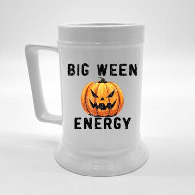 Big Ween Energy Spooky Pumpkin Face Halloween Beer Stein