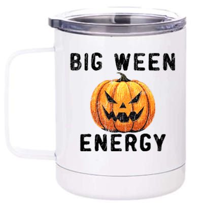 Big Ween Energy Spooky Pumpkin Face Halloween 12 oz Stainless Steel Tumbler Cup