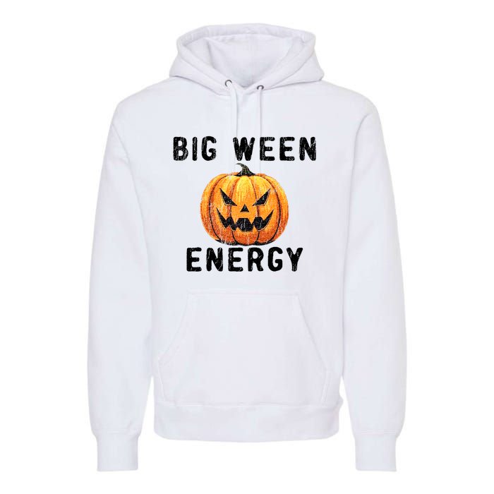 Big Ween Energy Spooky Pumpkin Face Halloween Premium Hoodie