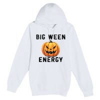 Big Ween Energy Spooky Pumpkin Face Halloween Premium Pullover Hoodie