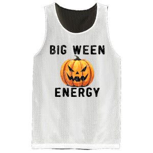 Big Ween Energy Spooky Pumpkin Face Halloween Mesh Reversible Basketball Jersey Tank