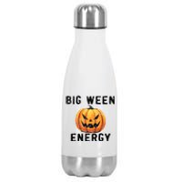 Big Ween Energy Spooky Pumpkin Face Halloween Stainless Steel Insulated Water Bottle