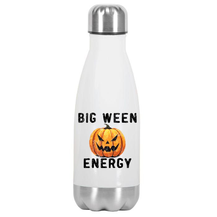 Big Ween Energy Spooky Pumpkin Face Halloween Stainless Steel Insulated Water Bottle