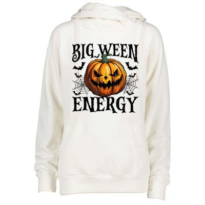 Big Ween Energy Scary Pumpkin O Latern Bat Happy Halloween Womens Funnel Neck Pullover Hood