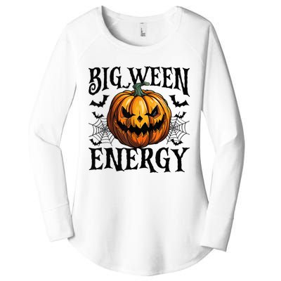 Big Ween Energy Scary Pumpkin O Latern Bat Happy Halloween Women's Perfect Tri Tunic Long Sleeve Shirt