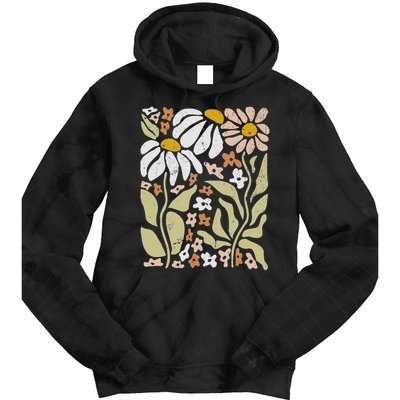 Boho Wildflowers Floral Nature Flower Tie Dye Hoodie