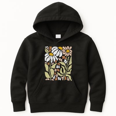 Boho Wildflowers Floral Nature Flower Kids Hoodie