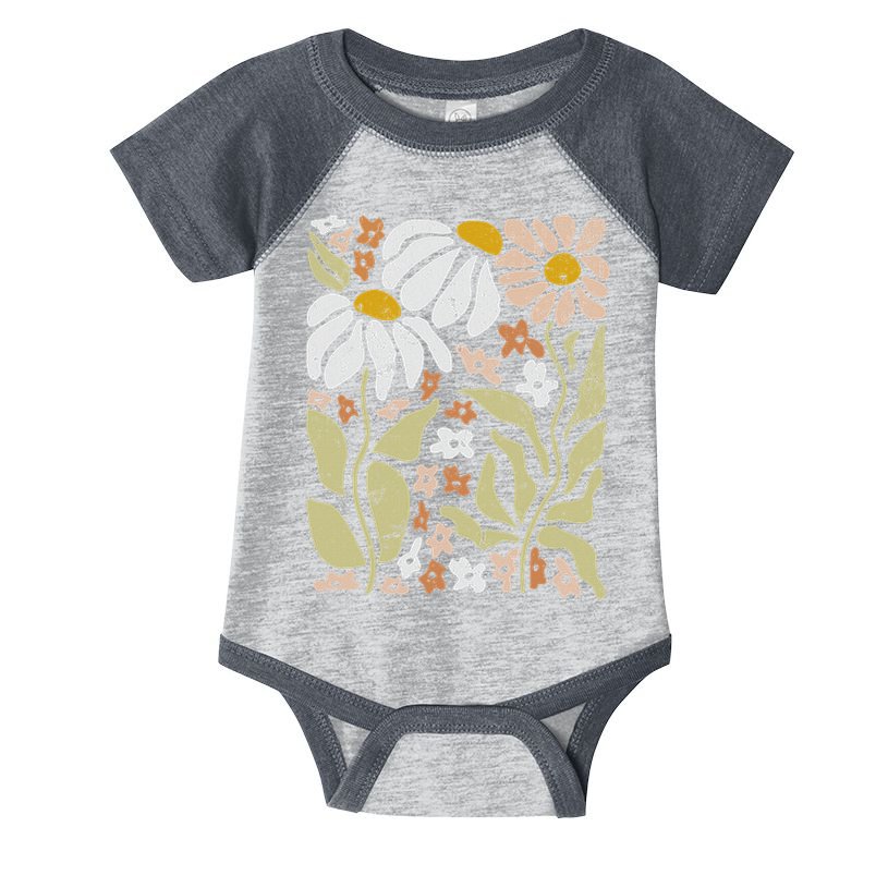 Boho Wildflowers Floral Nature Flower Infant Baby Jersey Bodysuit