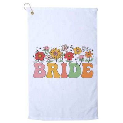 Bride Wildflower Floral Bridal Party Wedding Bachelorette Golf Towel