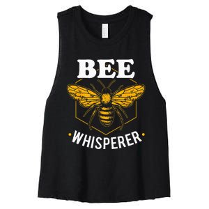 Bee Whisperer Funny Beekeeping & Beekeeper Women's Racerback Cropped Tank