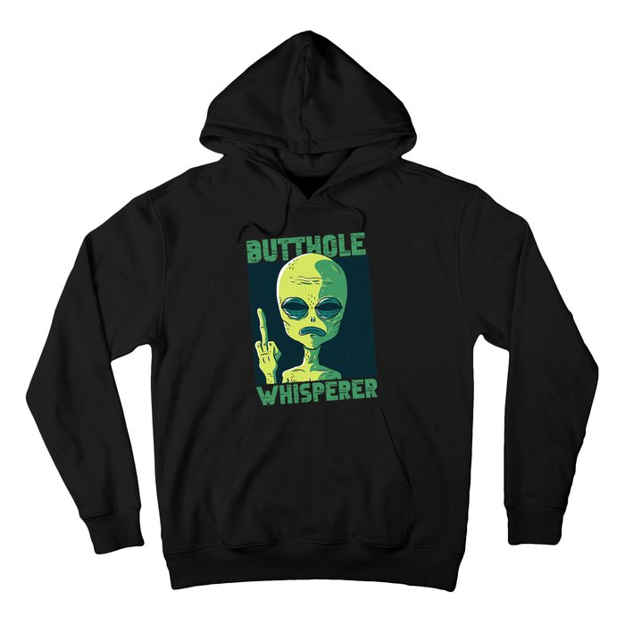 Butthole Whisperer Funny Aliens Sarcastic Adult Humour Hoodie