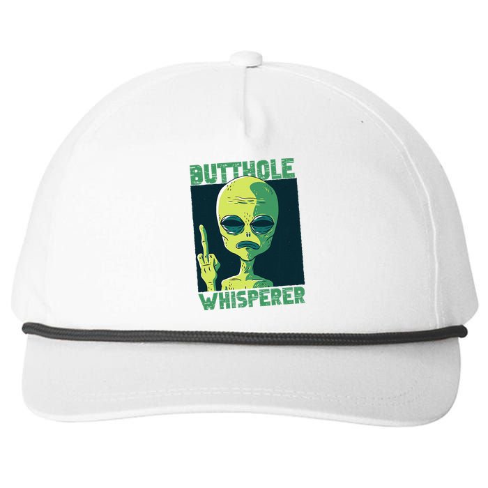 Butthole Whisperer Funny Aliens Sarcastic Adult Humour Snapback Five-Panel Rope Hat