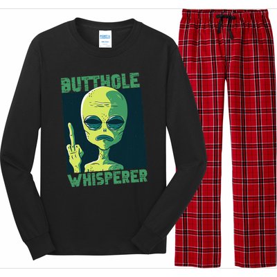 Butthole Whisperer Funny Aliens Sarcastic Adult Humour Long Sleeve Pajama Set