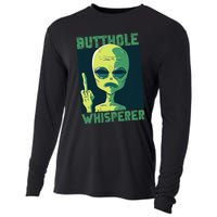 Butthole Whisperer Funny Aliens Sarcastic Adult Humour Cooling Performance Long Sleeve Crew