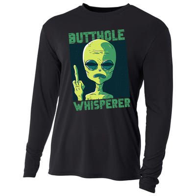 Butthole Whisperer Funny Aliens Sarcastic Adult Humour Cooling Performance Long Sleeve Crew