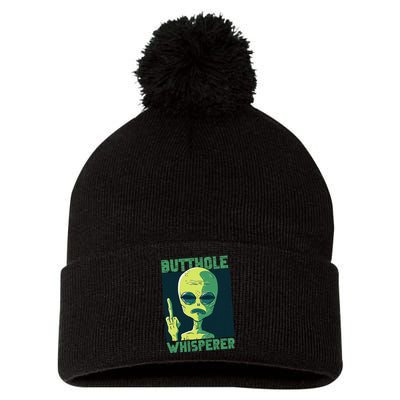 Butthole Whisperer Funny Aliens Sarcastic Adult Humour Pom Pom 12in Knit Beanie