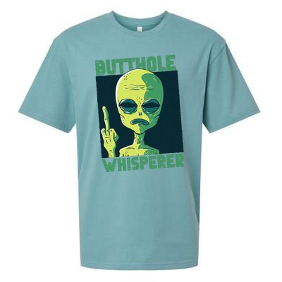 Butthole Whisperer Funny Aliens Sarcastic Adult Humour Sueded Cloud Jersey T-Shirt