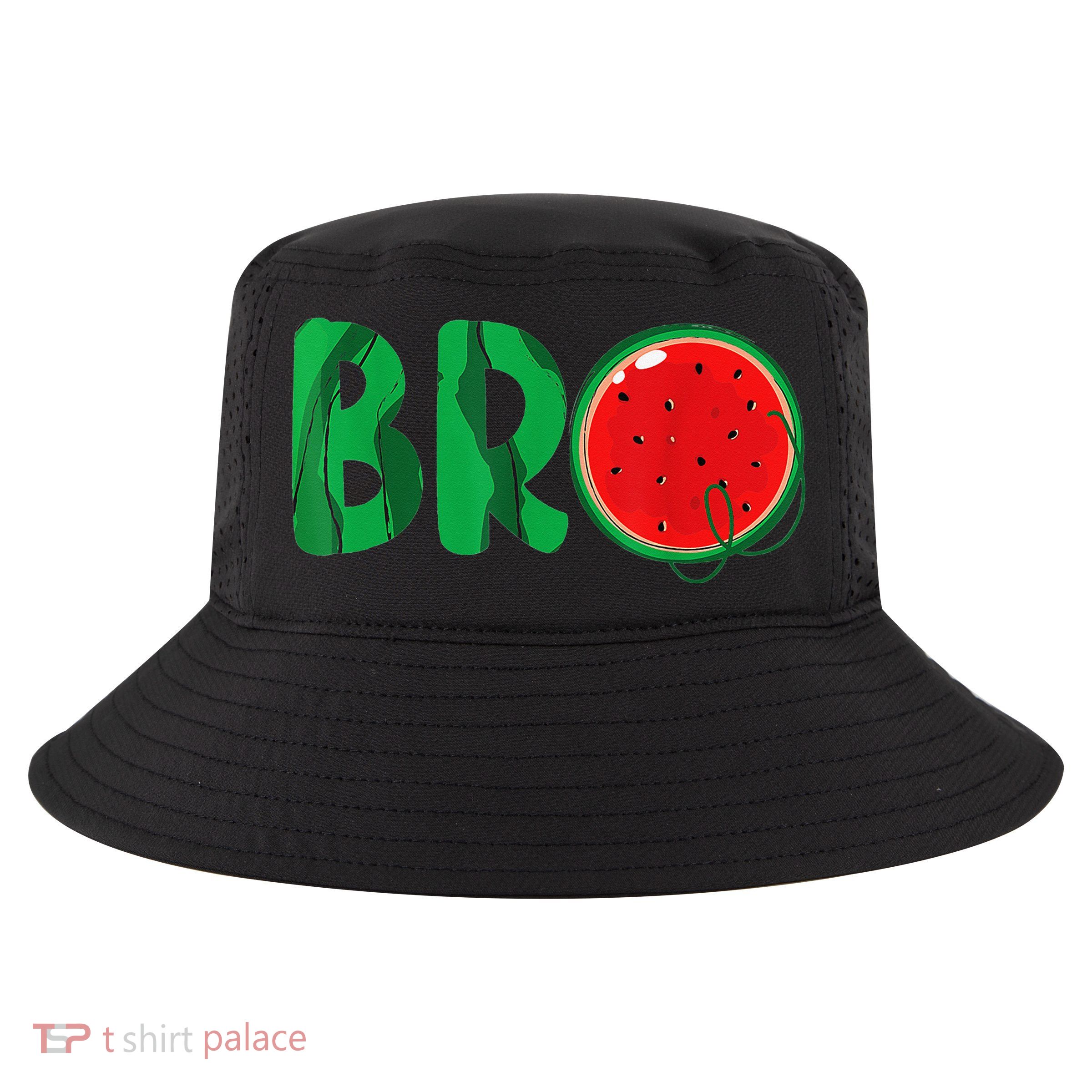 Bro Watermelon Funny Matching Family Summer Fruit Brother Cool Comfort Performance Bucket Hat